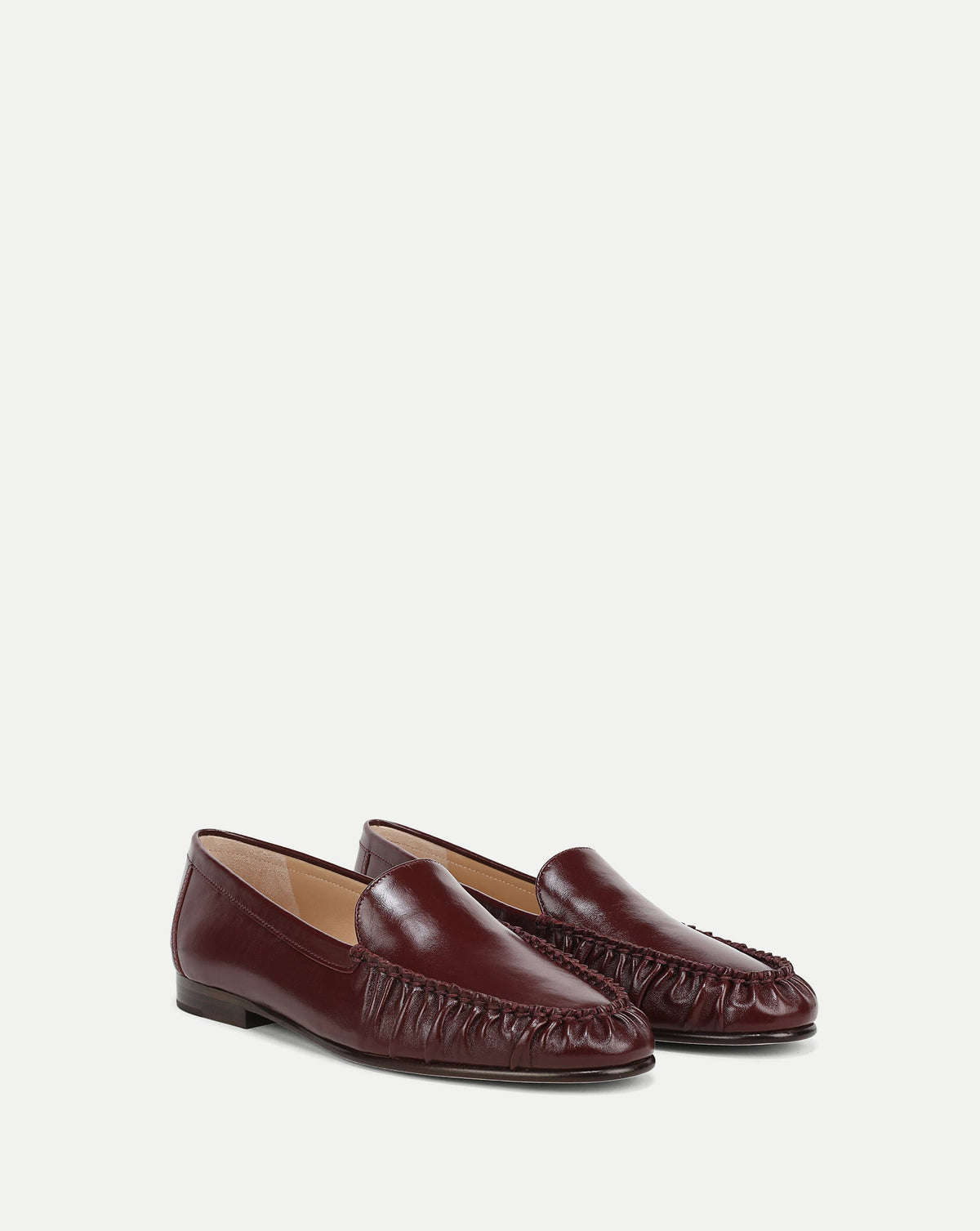 Veronica Beard | Prilla Leather Loafer in Burgundy Pinot Noir Pinot Noir