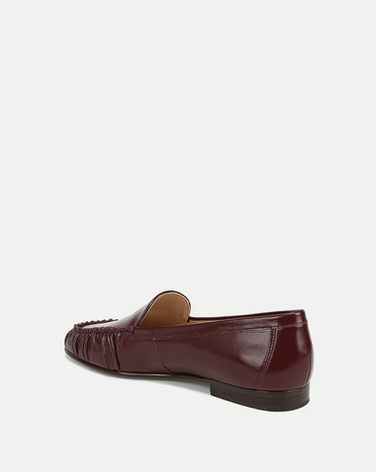 Veronica Beard | Prilla Leather Loafer in Burgundy Pinot Noir Pinot Noir