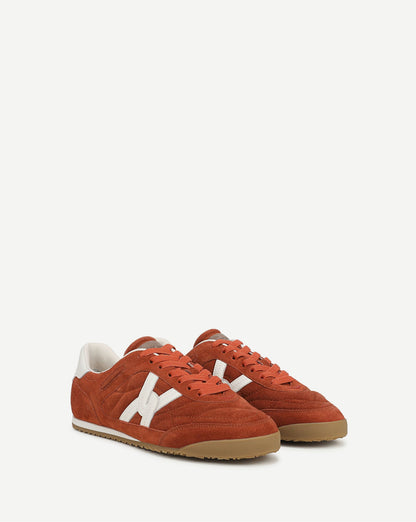 Veronica Beard | Natalia Suede Sneaker in Rust Orange Rust