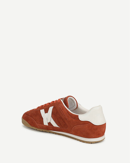Veronica Beard | Natalia Suede Sneaker in Rust Orange Rust