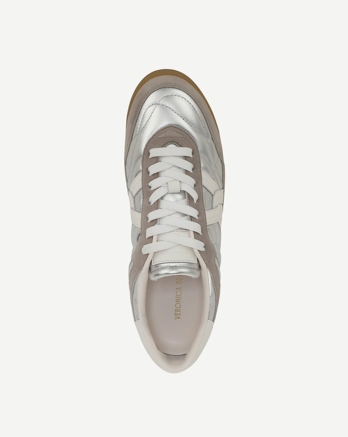 Veronica Beard | Natalia Suede Sneaker in Silver/Grey Silver/Grey