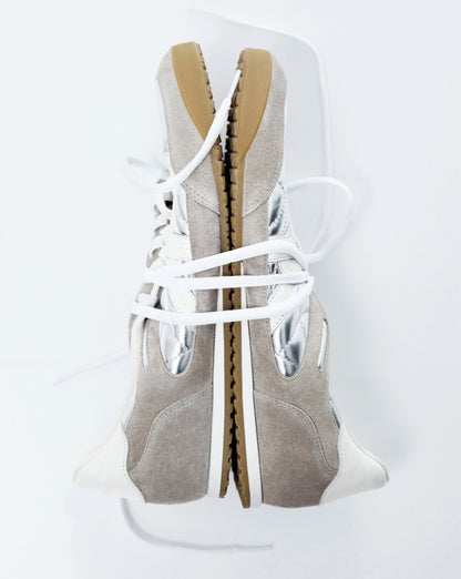 Veronica Beard | Natalia Suede Sneaker in Silver/Grey Silver/Grey