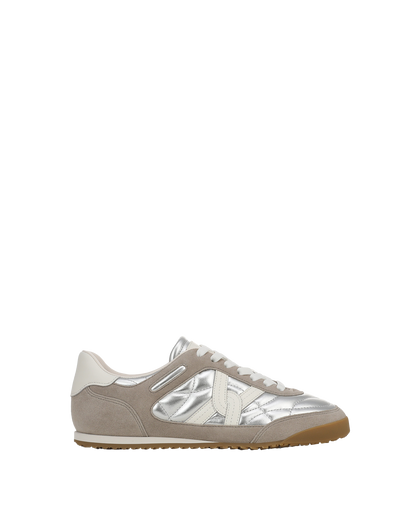 Veronica Beard | Natalia Suede Sneaker in Silver/Grey Silver/Grey
