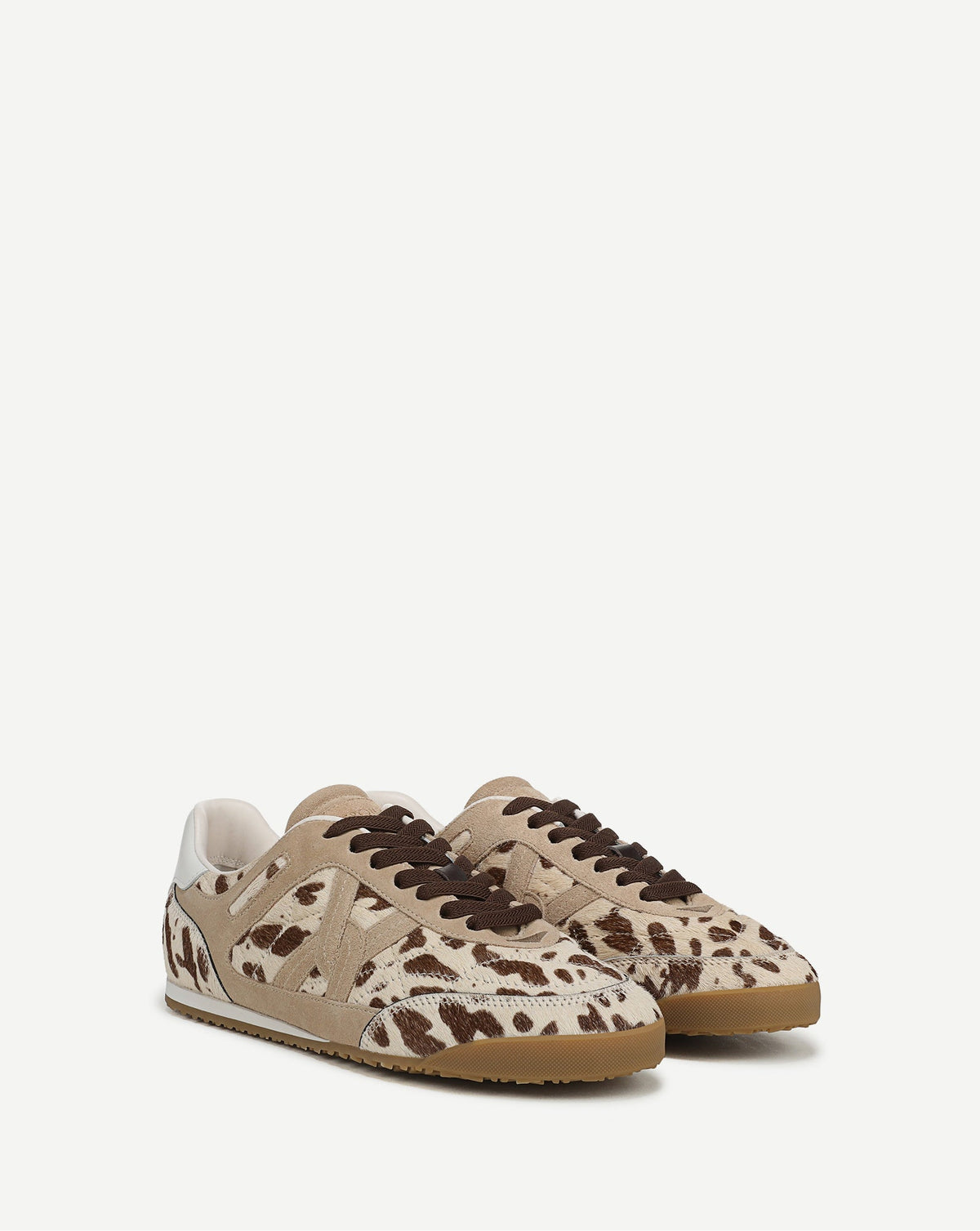 Veronica Beard | Natalia Calf Hair Sneaker in Cow Print Sand/Brown Multi Sand/Brown Multi