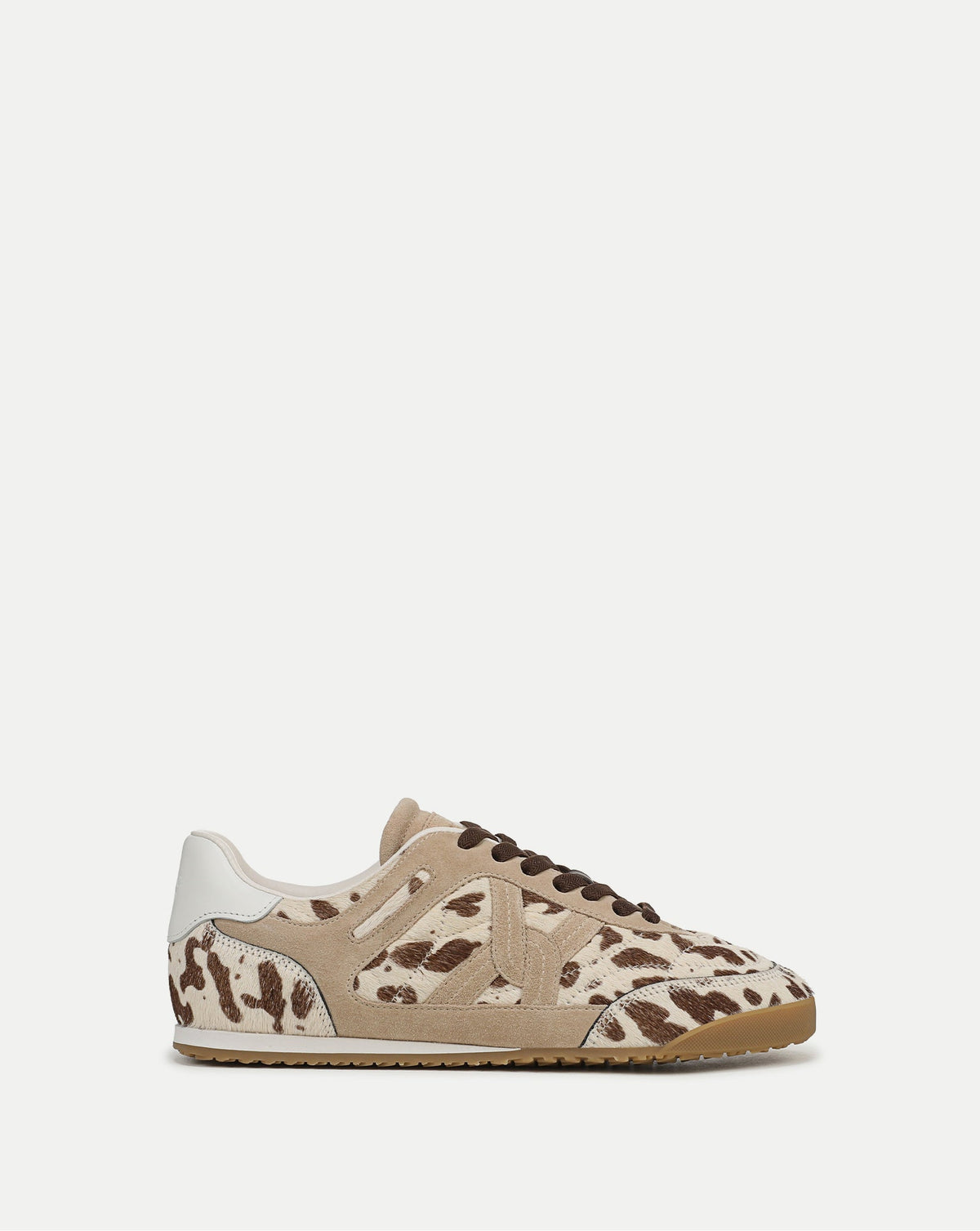 Veronica Beard | Natalia Calf Hair Sneaker in Cow Print Sand/Brown Multi Sand/Brown Multi