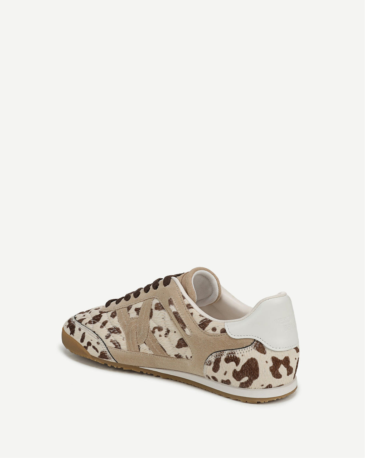 Veronica Beard | Natalia Calf Hair Sneaker in Cow Print Sand/Brown Multi Sand/Brown Multi