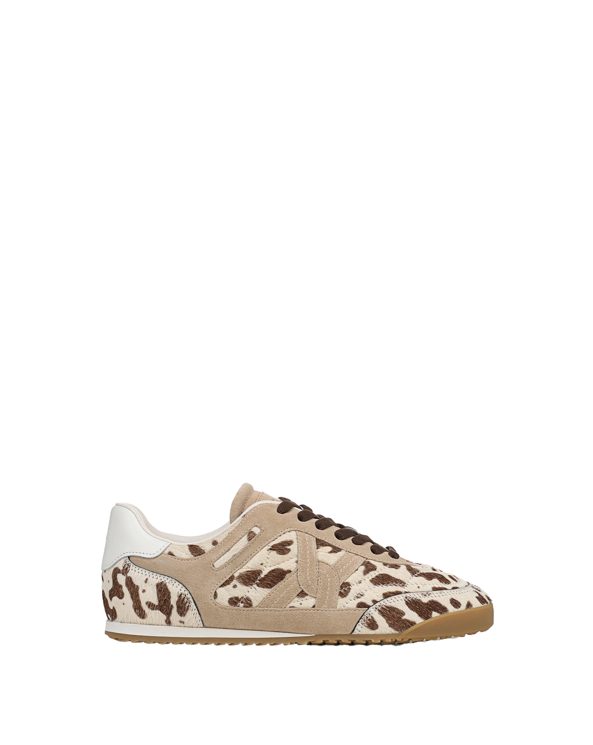 Veronica Beard | Natalia Calf Hair Sneaker in Cow Print Sand/Brown Multi Sand/Brown Multi