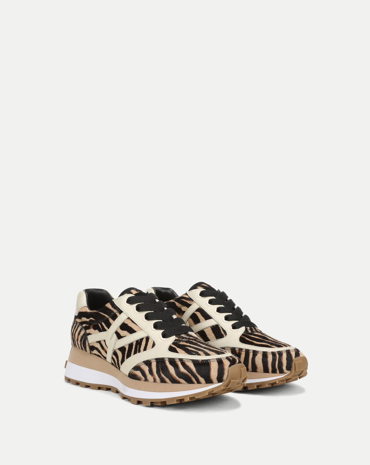 Veronica Beard | Valentina Calf Hair Sneaker in Zebra Ziger