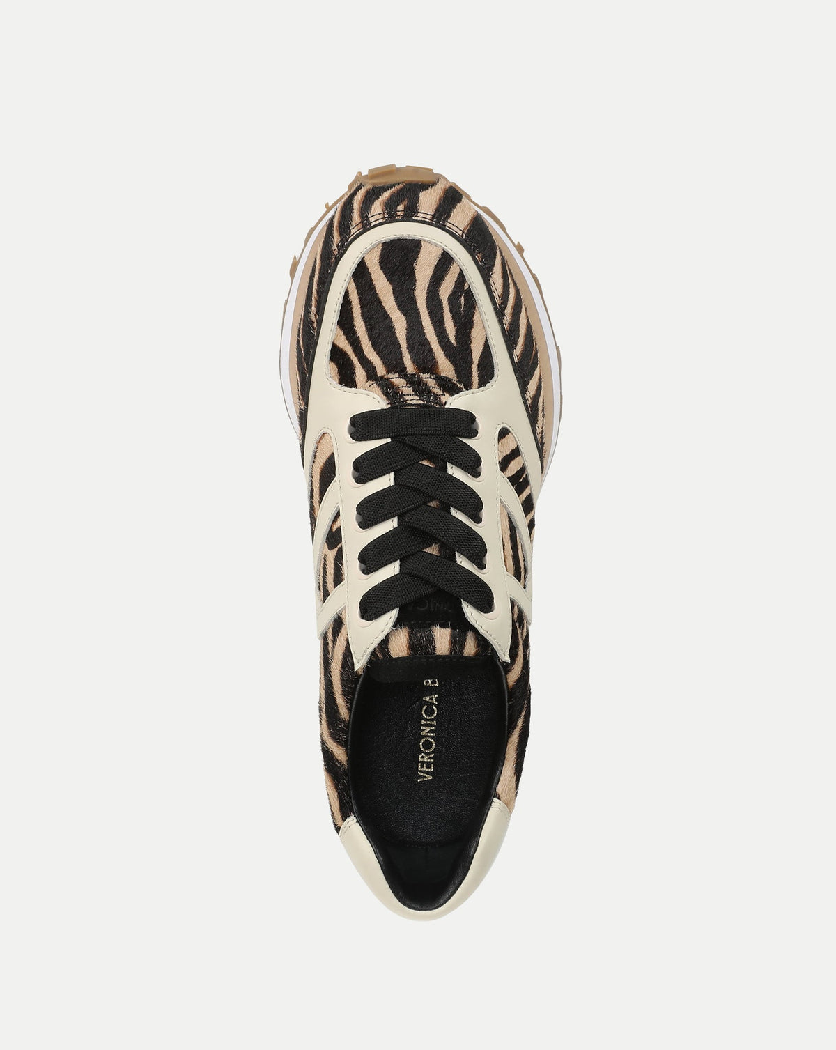 Veronica Beard | Valentina Calf Hair Sneaker in Zebra Ziger