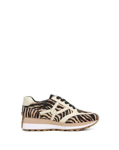 Veronica Beard | Valentina Calf Hair Sneaker in Zebra Ziger