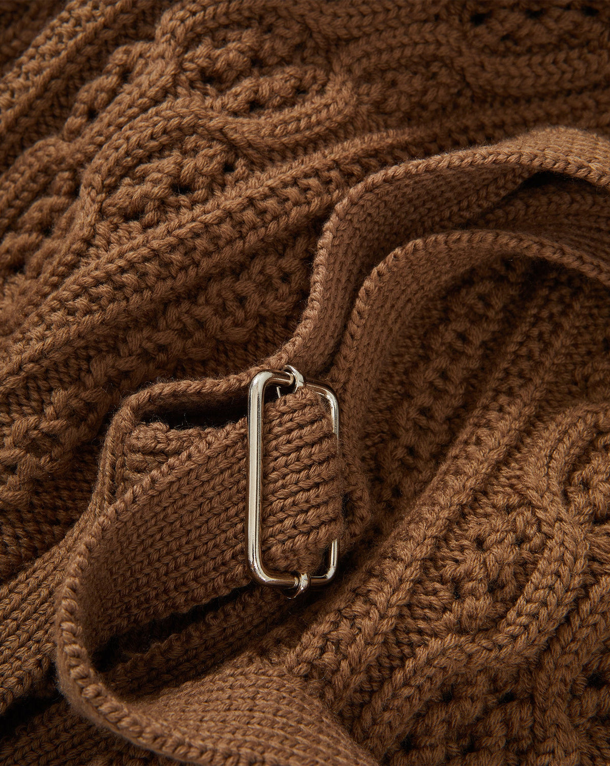 Veronica Beard | Bentleigh Merino Wool Cableknit Vest in Ochre Brown Ochre