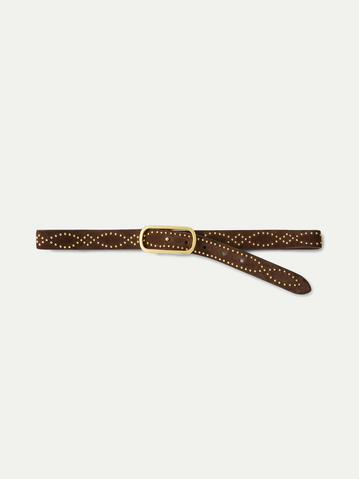 Veronica Beard | Western Studded Loop Belt in Dark Brown Espresso Espresso