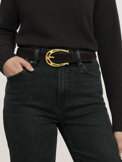 Veronica Beard | Veronica Beard Lucky Horseshoe Belt in Black Black