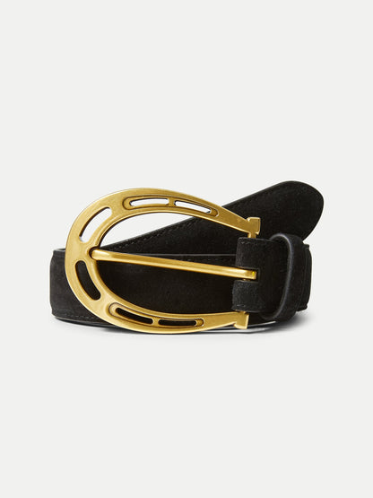 Veronica Beard | Veronica Beard Lucky Horseshoe Belt in Black Black
