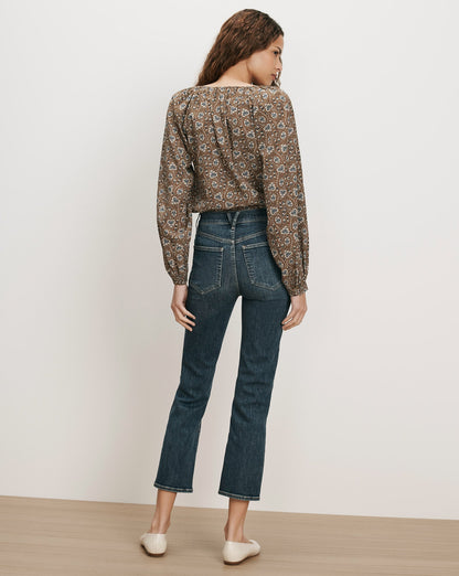 Veronica Beard | Milla Cropped Straight-Leg Jean in Roadside Blue Roadside Blue