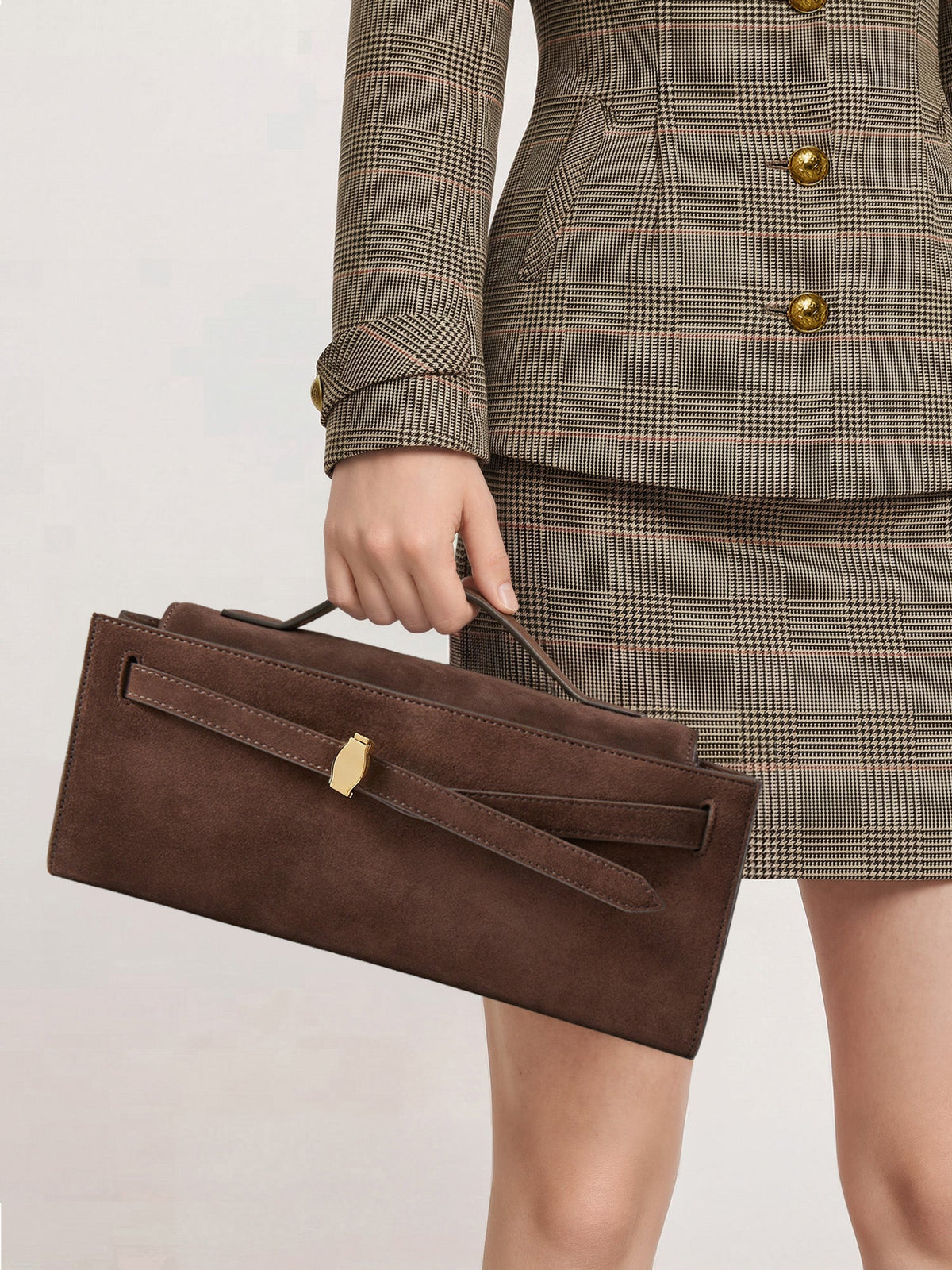 Veronica Beard | Veronica Beard Dash Clutch in Espresso Dark Brown Espresso