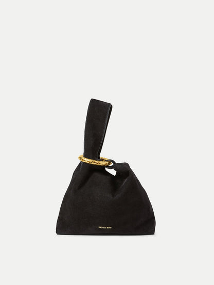 Veronica Beard | Veronica Beard Swing Clutch in Black Suede Black