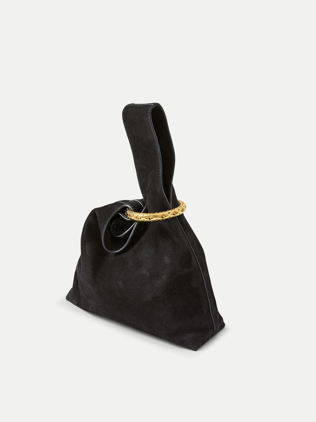 Veronica Beard | Veronica Beard Swing Clutch in Black Suede Black