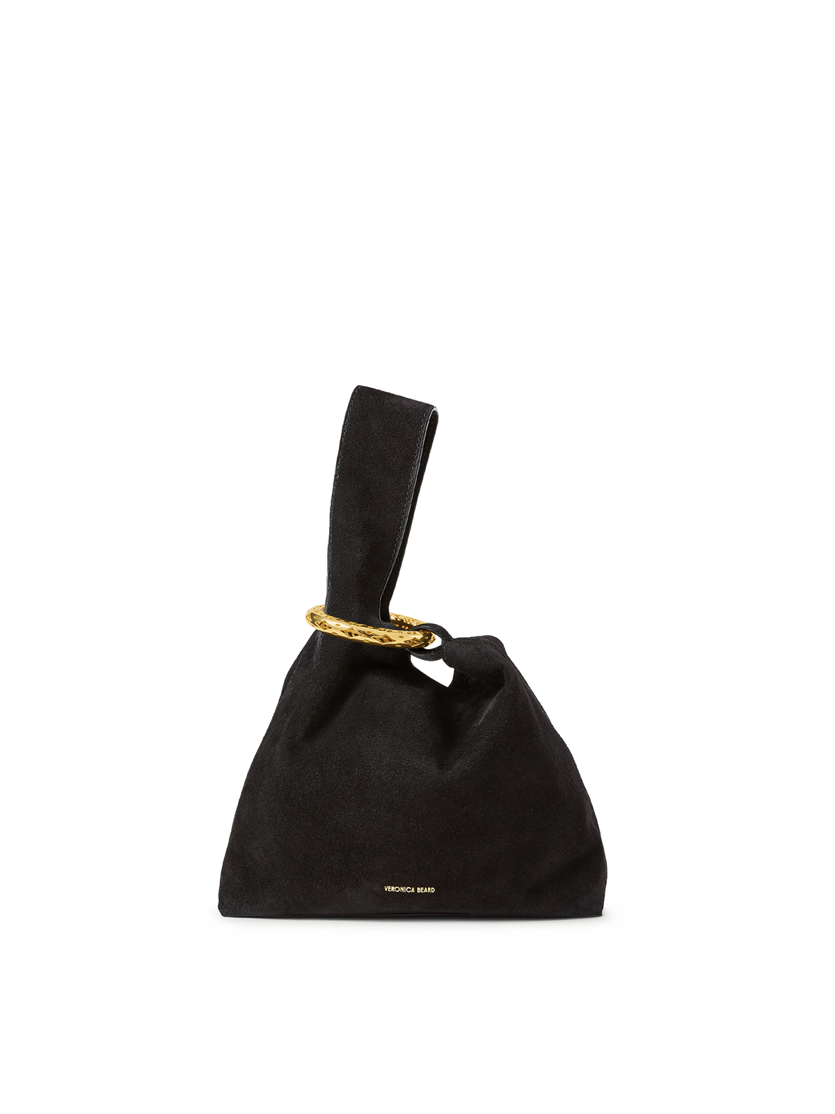 Veronica Beard | Veronica Beard Swing Clutch in Black Suede Black