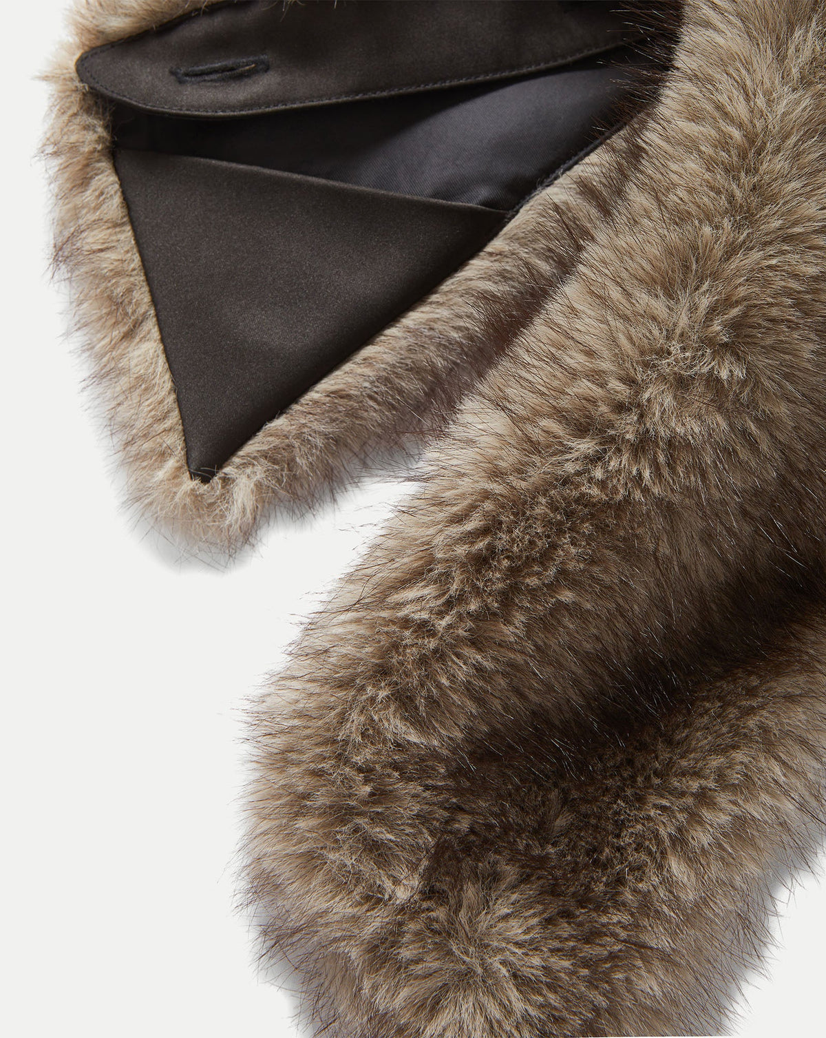 Veronica Beard | Faux Fur Collar in Taupe Black Tipping/Limestone