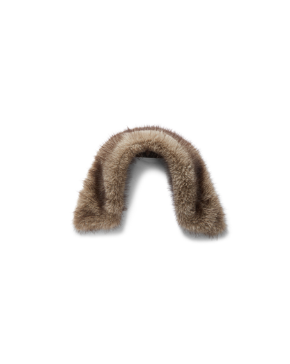 Veronica Beard | Faux Fur Collar in Taupe Black Tipping/Limestone
