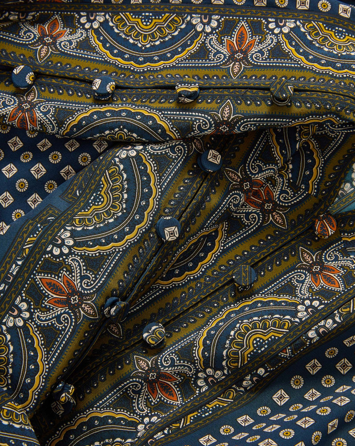 Veronica Beard | Skye Scarf-Print Midi Dress in Heritage Navy Multi Heritage Navy Multi
