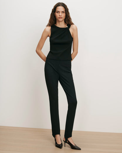 Veronica Beard | Deylin Brooch Tank Top in Black Black