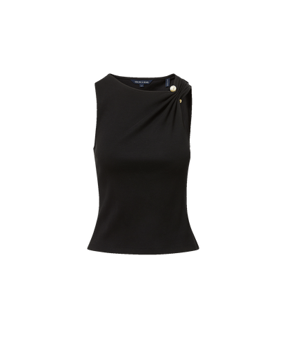 Veronica Beard | Deylin Brooch Tank Top in Black Black