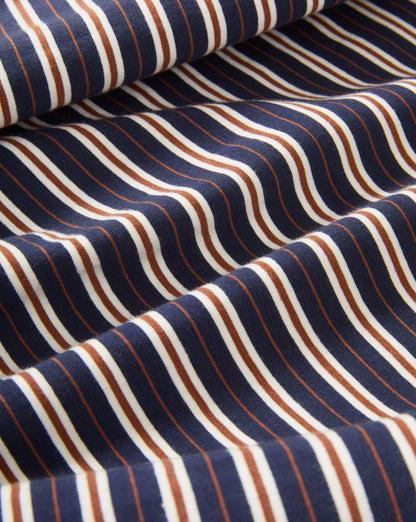 Veronica Beard | Mason Baseball T-Shirt in Heritage Navy Multi Stripes Heritage Navy Multi