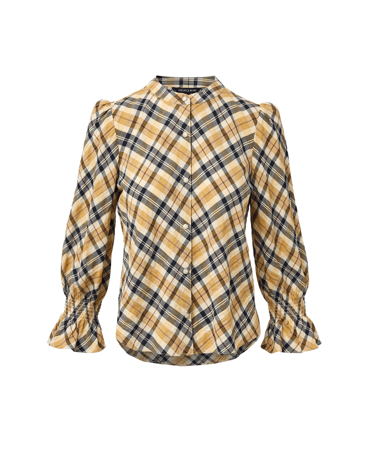 Veronica Beard | Ashlynn Plaid Blouse in Yellow Acorn Multi