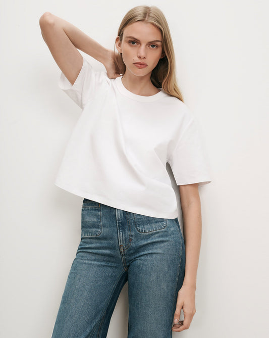 Veronica Beard | Sebastian Boxy T-Shirt in White White