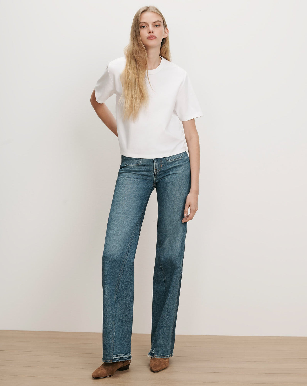 Veronica Beard | Sebastian Boxy T-Shirt in White White