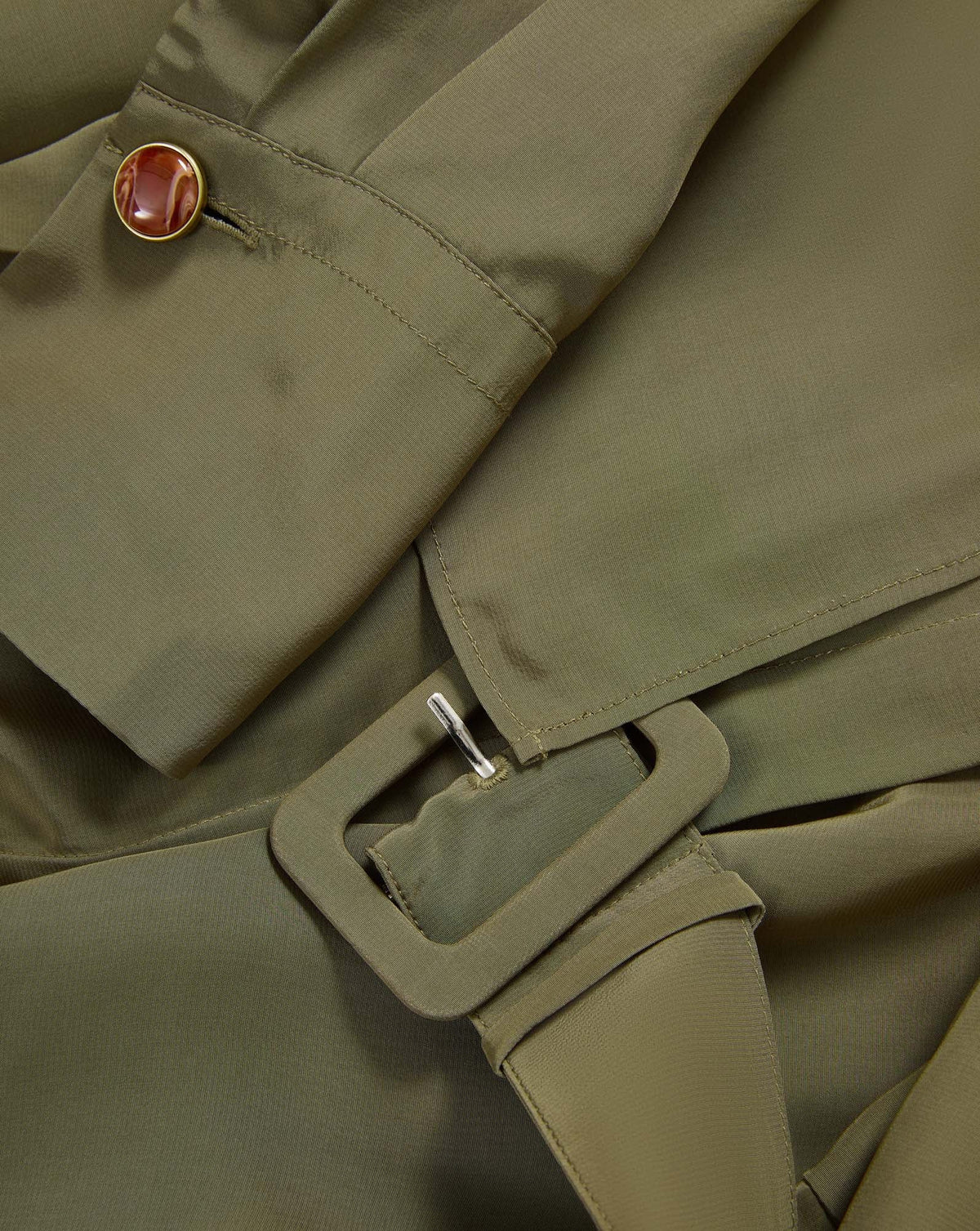 Veronica Beard | Darlis Belted Mini Dress in Pale Olive Green Pale Olive