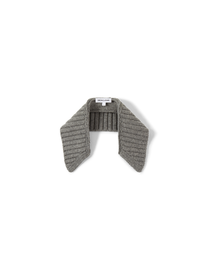 Veronica Beard | Wool Ribbed Collar in Medium Heather Grey Medium Heather Grey