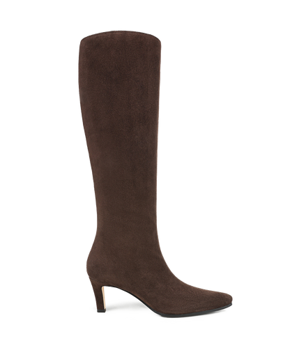 Veronica Beard | Aisla Mid-Heel Boot in Espresso Espresso