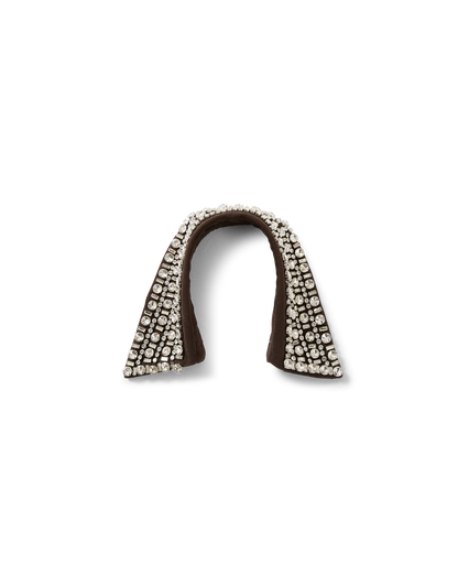 Veronica Beard | Crystal Embellished Collar in Espresso Brown Espresso