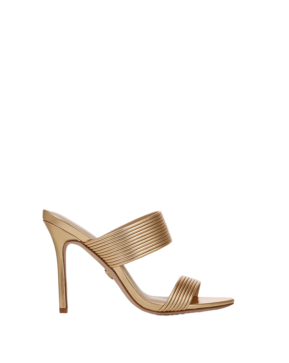 Veronica Beard | Asha Leather Sandal in Gold Gold