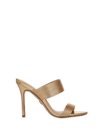 Veronica Beard | Asha Leather Sandal in Gold Gold