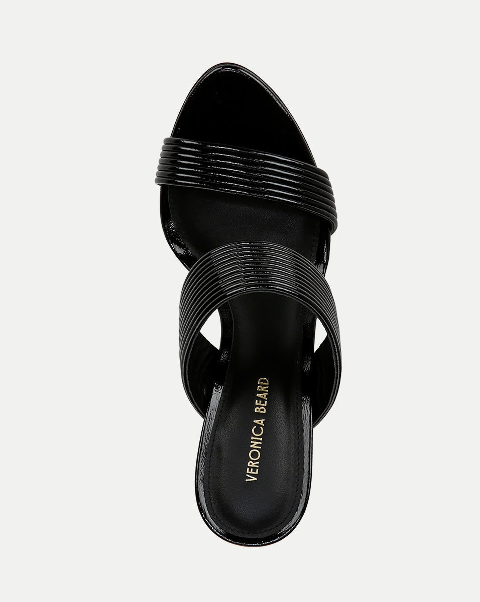 Veronica Beard | Asha Leather Sandal in Black Black