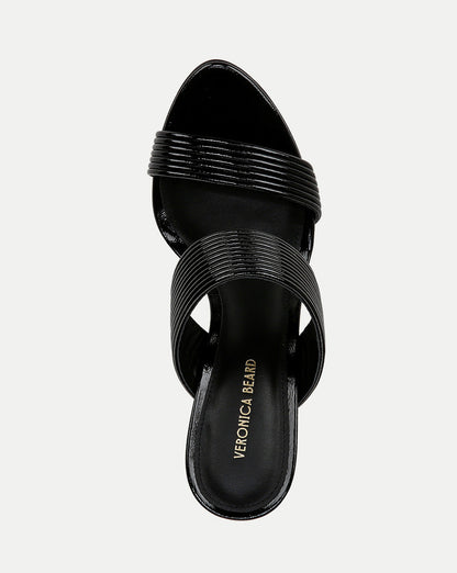 Veronica Beard | Asha Leather Sandal in Black Black