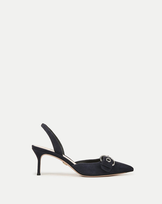 Veronica Beard | Roxy Suede Slingback Pump in Eclipse Eclipse