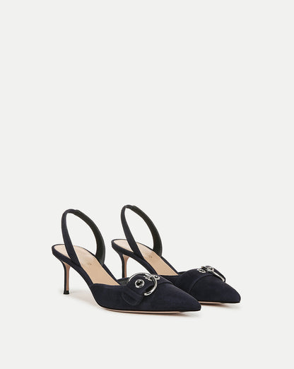 Veronica Beard | Roxy Suede Slingback Pump in Eclipse Eclipse