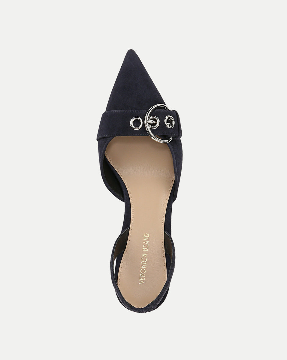 Veronica Beard | Roxy Suede Slingback Pump in Eclipse Eclipse