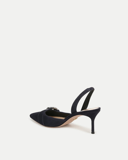 Veronica Beard | Roxy Suede Slingback Pump in Eclipse Eclipse