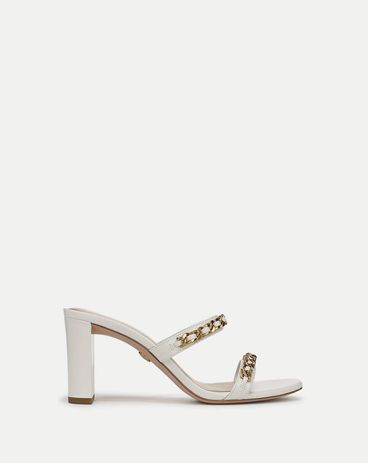 Veronica Beard | Gretchen Chain-Link Sandal in Parchment Parchment