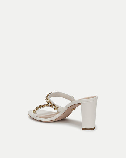 Veronica Beard | Gretchen Chain-Link Sandal in Parchment Parchment