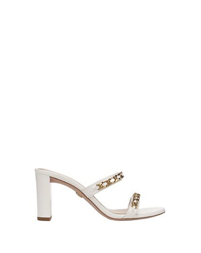 Veronica Beard | Gretchen Chain-Link Sandal in Parchment Parchment