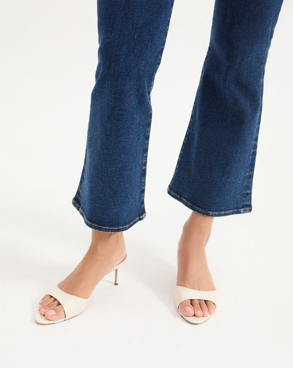 Veronica Beard | Tia Croc-Embossed Kitten Heel in White Parchment