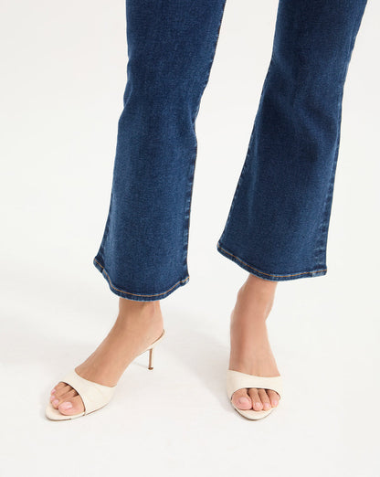 Veronica Beard | Tia Croc-Embossed Kitten Heel in White Parchment