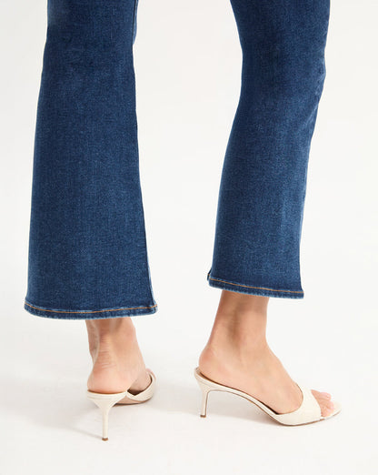 Veronica Beard | Tia Croc-Embossed Kitten Heel in White Parchment